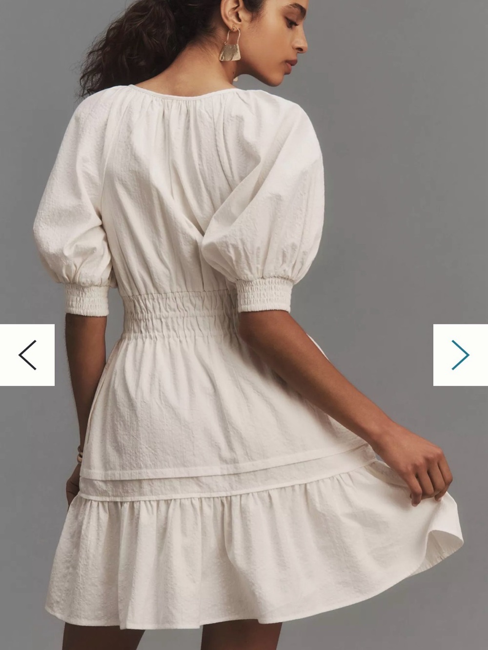 Anthropologie Somerset Short Dress: Puff Sleeve Edition, Size M - Picture 3 of 8